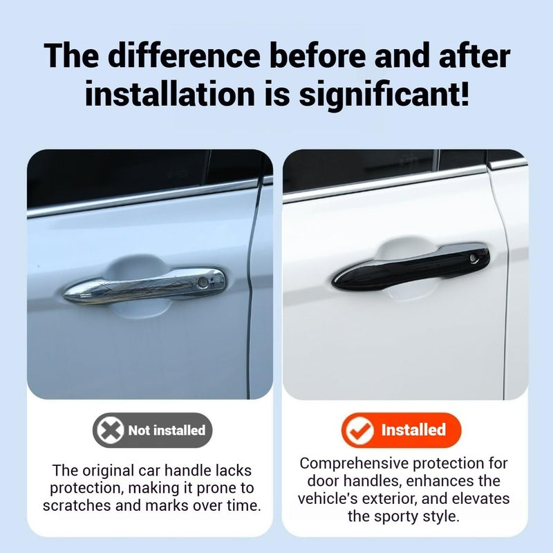 Rye Car Door Handle Protectors for Vehicles Compatible with Camry 2019-2025 Corolla Prius 2020-2025 Venza Avalon 2016-2024 Car Door Handle Scratch Protector Handle Cover (Carbon Fiber Pattern) - Image 4
